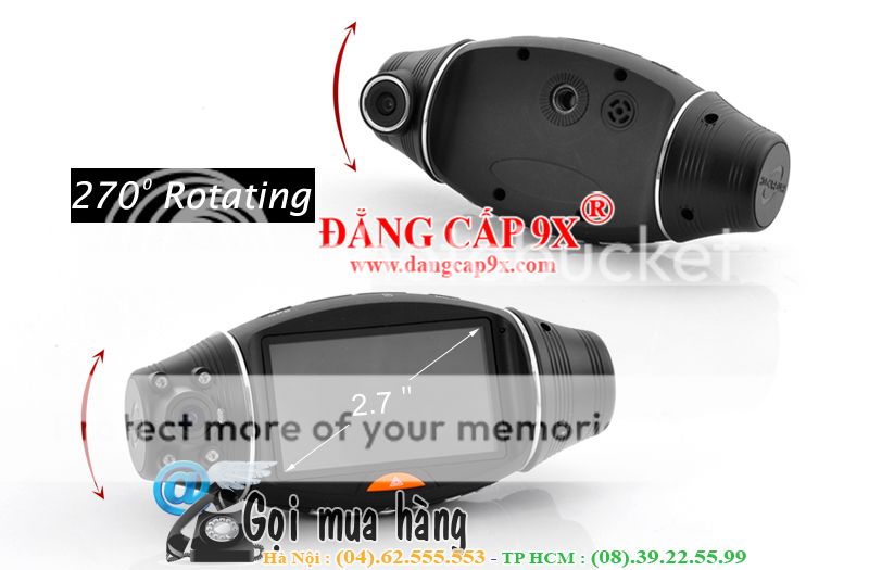 Camera hành trình, hộp đen ôtô DVR SC310 HD, tích hợp 2 camera và GPS