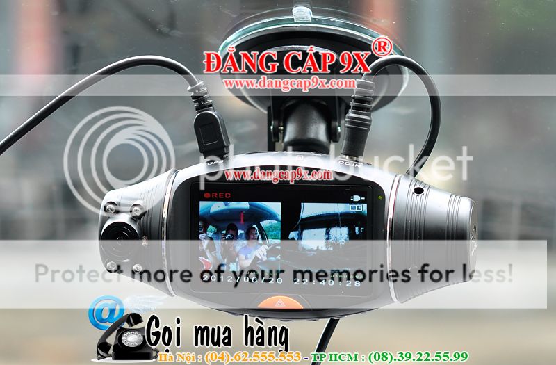 Camera hành trình, hộp đen ôtô DVR SC310 HD, tích hợp 2 camera và GPS