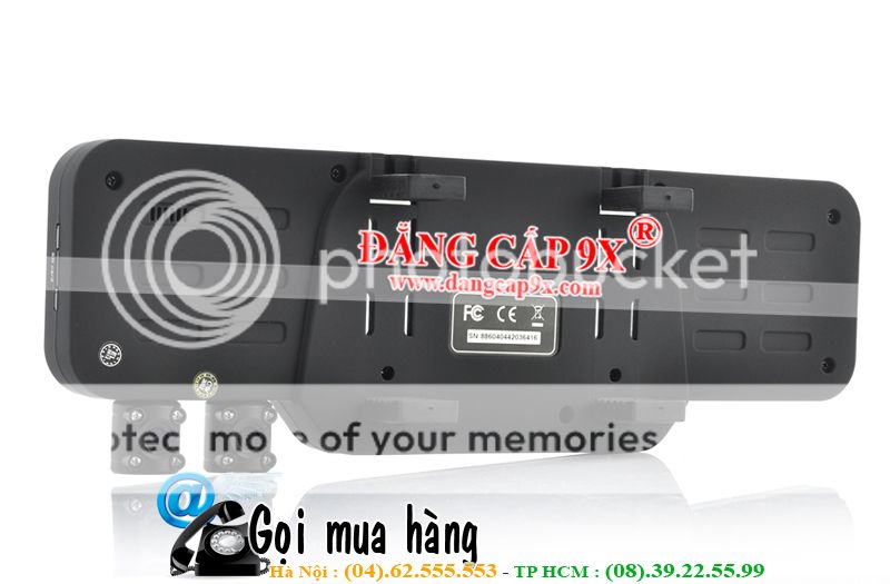 Camera hành trinh dạng gương 2 camera hồng ngoại HDVR- I233