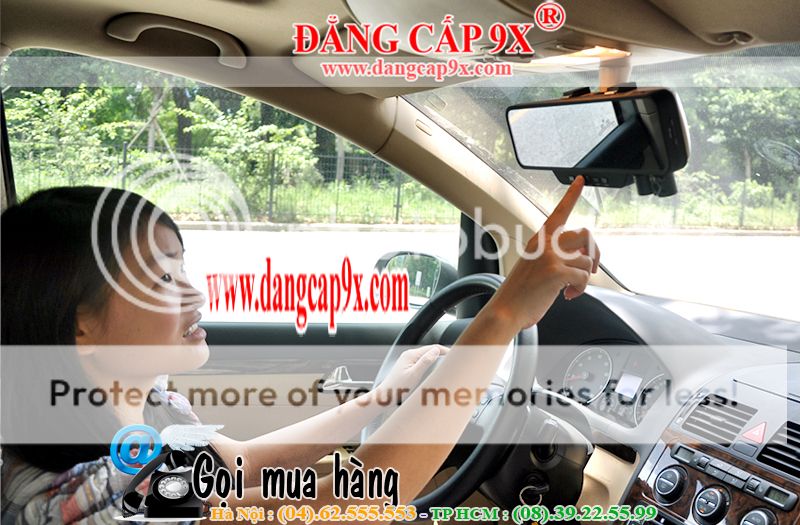 Camera hành trinh dạng gương 2 camera hồng ngoại HDVR- I233