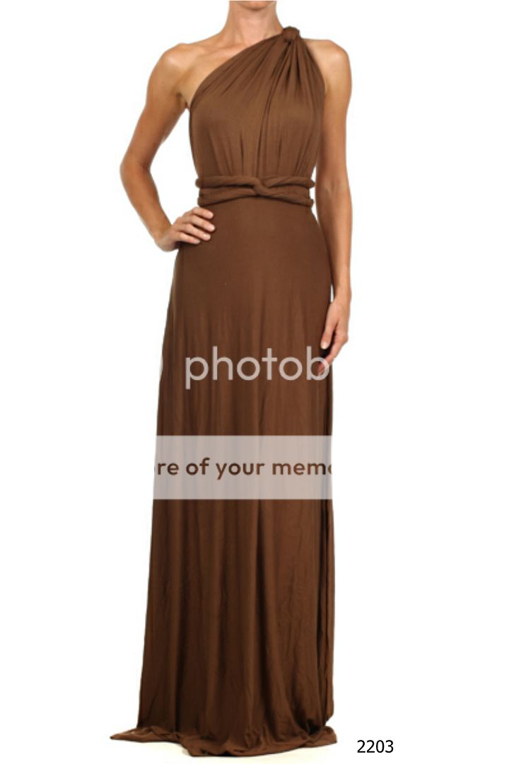 Flirty Infinity MAXI DRESS Convetible Halter MULTI WAY Wrap Bridesmaid Wedding eBay
